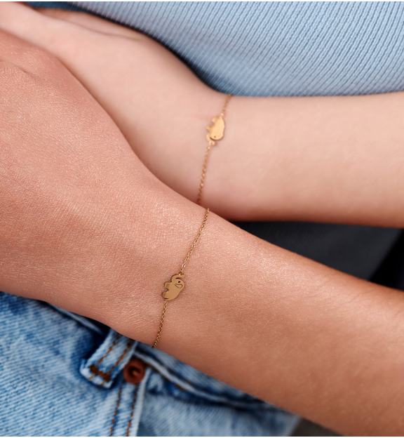 Zestaw bransoletek dla mamy i córki ze słonikami ZN0213