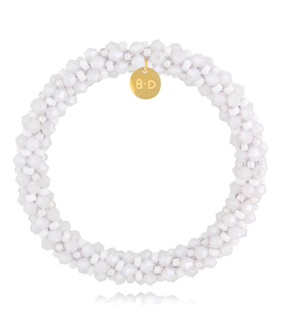 Bransoletka z kryształkami biała Luminous II BWE0031