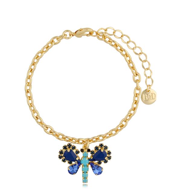 Bransoletka z niebieskim motylem Blue Butterfly BMI0132