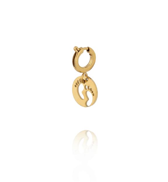 Charms ażurowe stópki w medalionie CHA0125