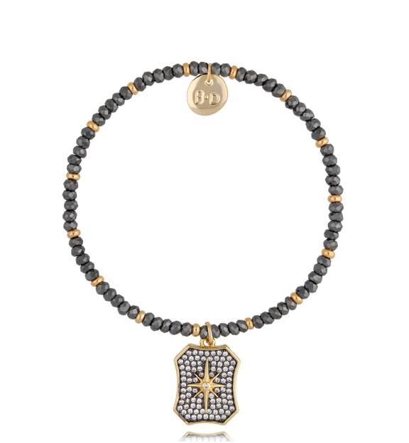 Bransoletka z hematytami i zawieszką Coimbra BTW1311