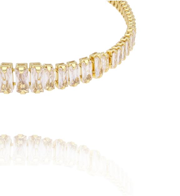 Bransoletka tenisowa z wydłużonymi kryształami BSS0287