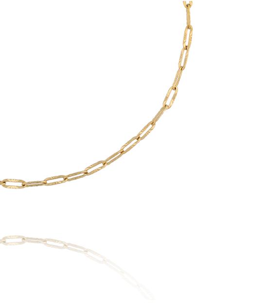 Naszyjnik z dekoracyjnym splotem złoty NEA0069