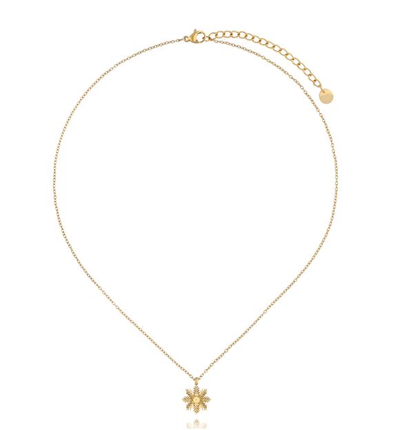 Naszyjnik ze śnieżynką złoty NSA1377