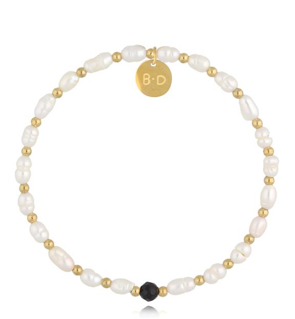 Bransoletka z perłami i turmalinem Galax BPE0087