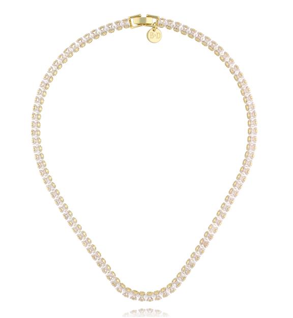 Naszyjnik typu tennis w złotej oprawie NS0423