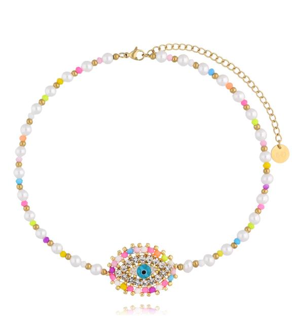Choker kolorowy z okiem Sunset Gaze NBI0023