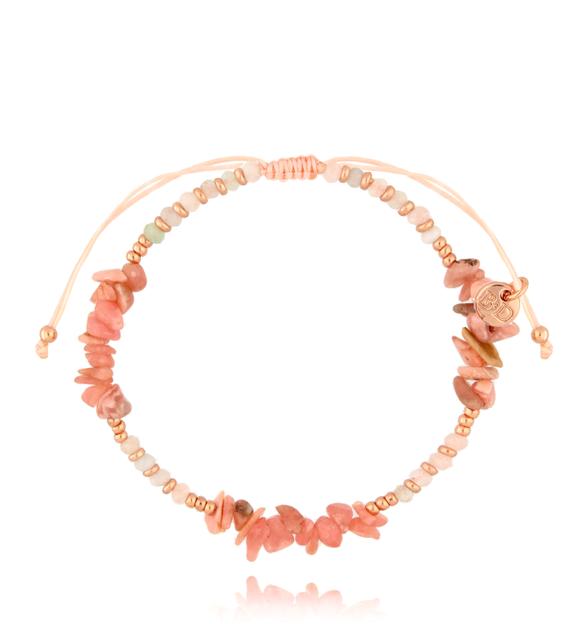 Bransoletka z różowymi opalami Gintong BSC1437