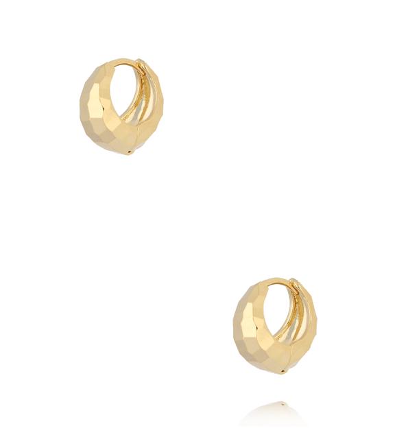 Zestaw złotych kolczyków kółek KLU0169