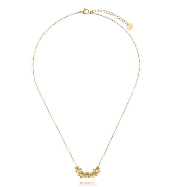 Naszyjnik z kwiatuszkami złoty NSY0876