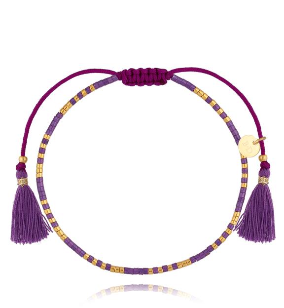Bransoletka fioletowa z chwostami Beads BSC1329