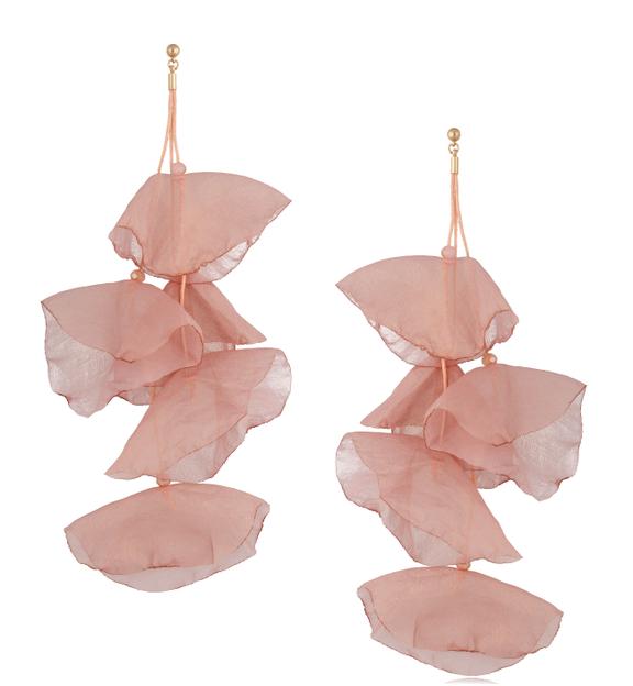 Kolczyki z szyfonu brudny róż Celebrate KBL1174