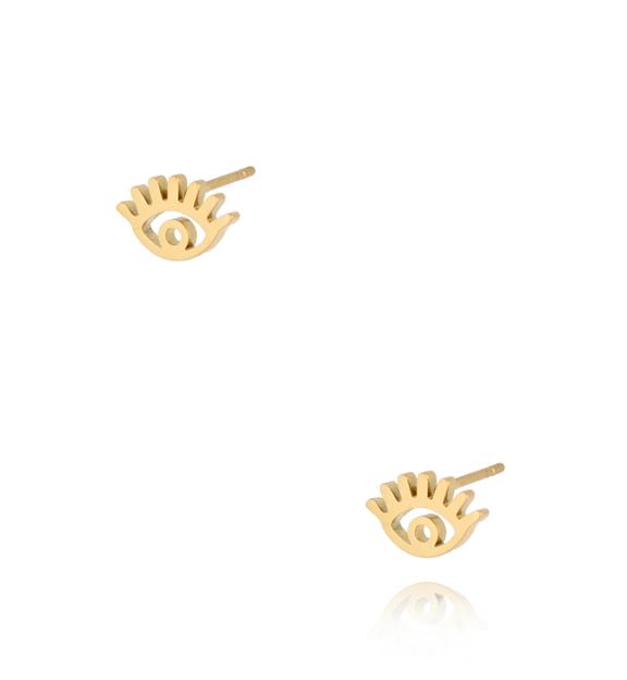 Kolczyki złote wkrętki oczy Larissa KSA1025