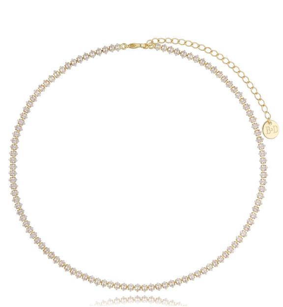 Naszyjnik choker tenisowy z kryształkami Don't Wanna Sleep NS0109