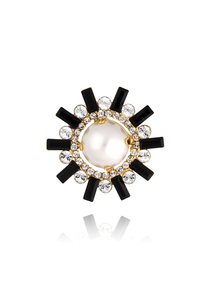Broszka czarno perłowa Pearl Ball BRPE0017