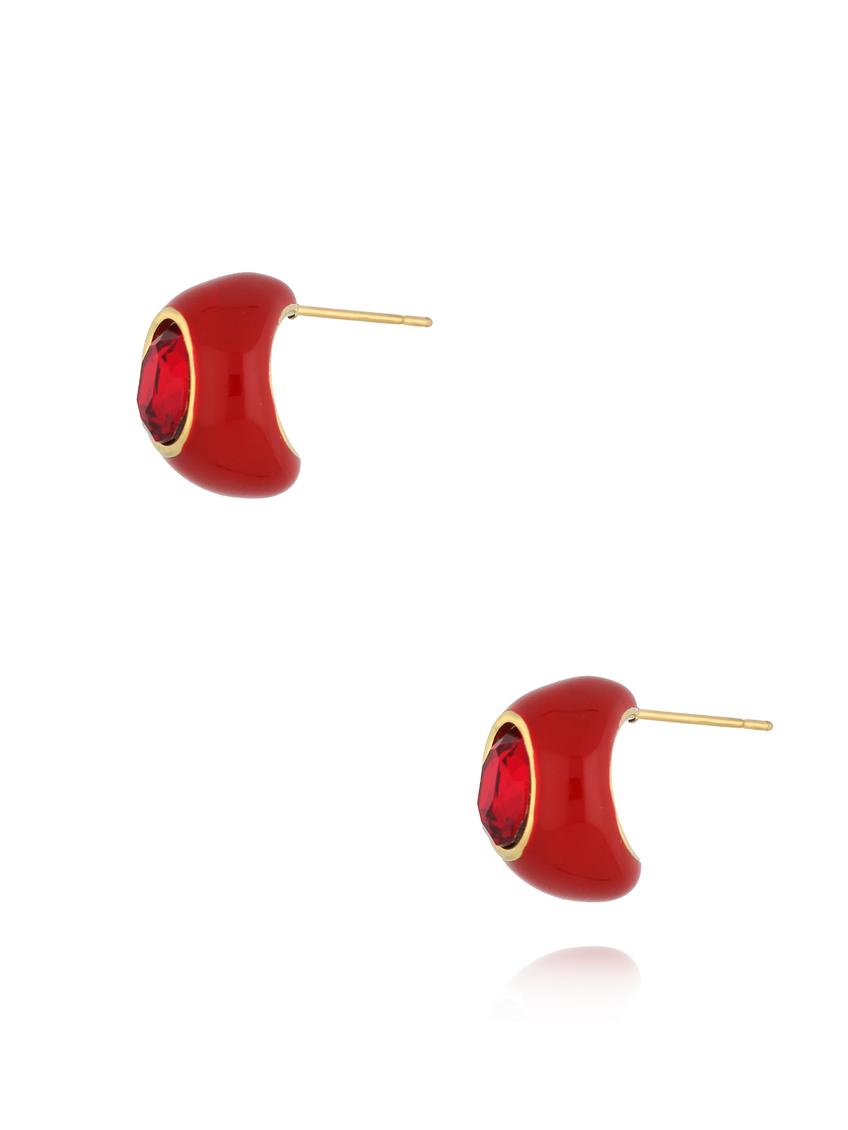 Kolczyki czerwone emaliowane KSY0174