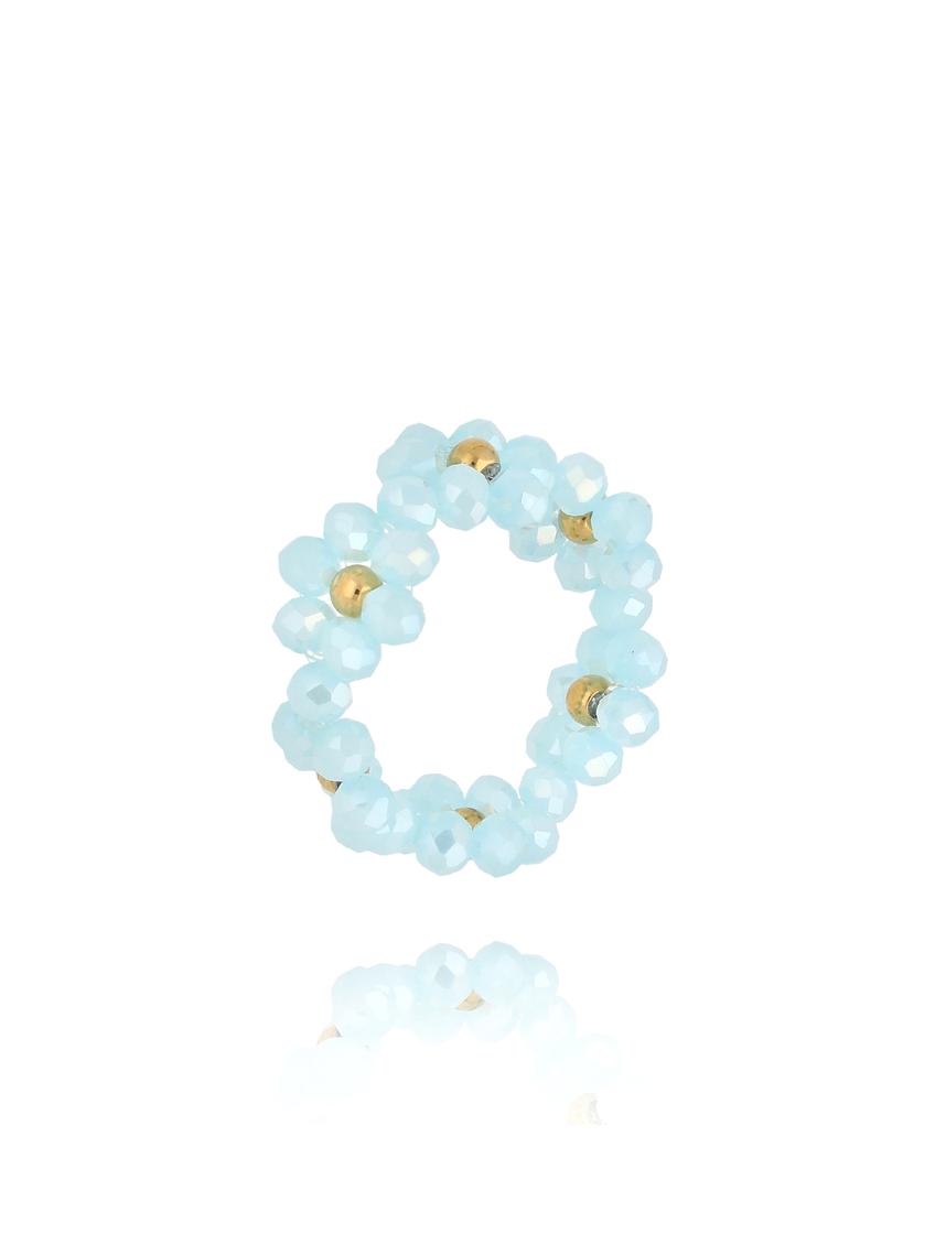 Pierścionek błękitny z kwiatuszkami Bouquet PSC0581