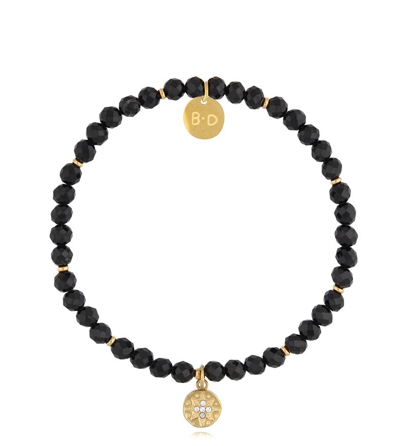 Bransoletka czarna z turmalinami Black Star BTW2214