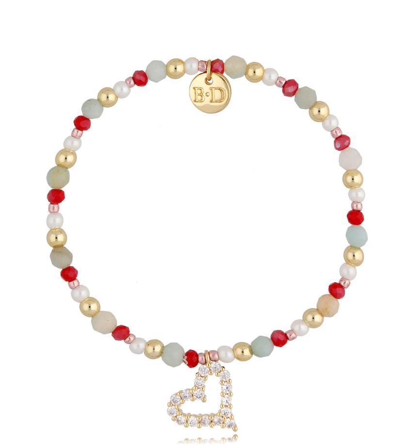 Bransoletka pastelowa z sercem Heart of Paradise BBI0004