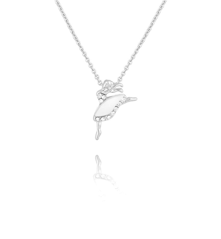 Naszyjnik srebrny z baletnicą Glam Charms NS0278