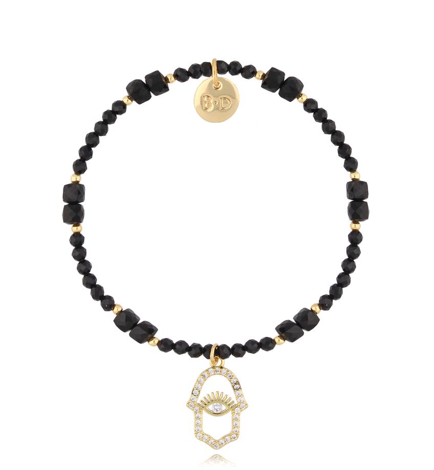 Bransoletka z turmalinami i ręką Fatimy Amulette BTW2416
