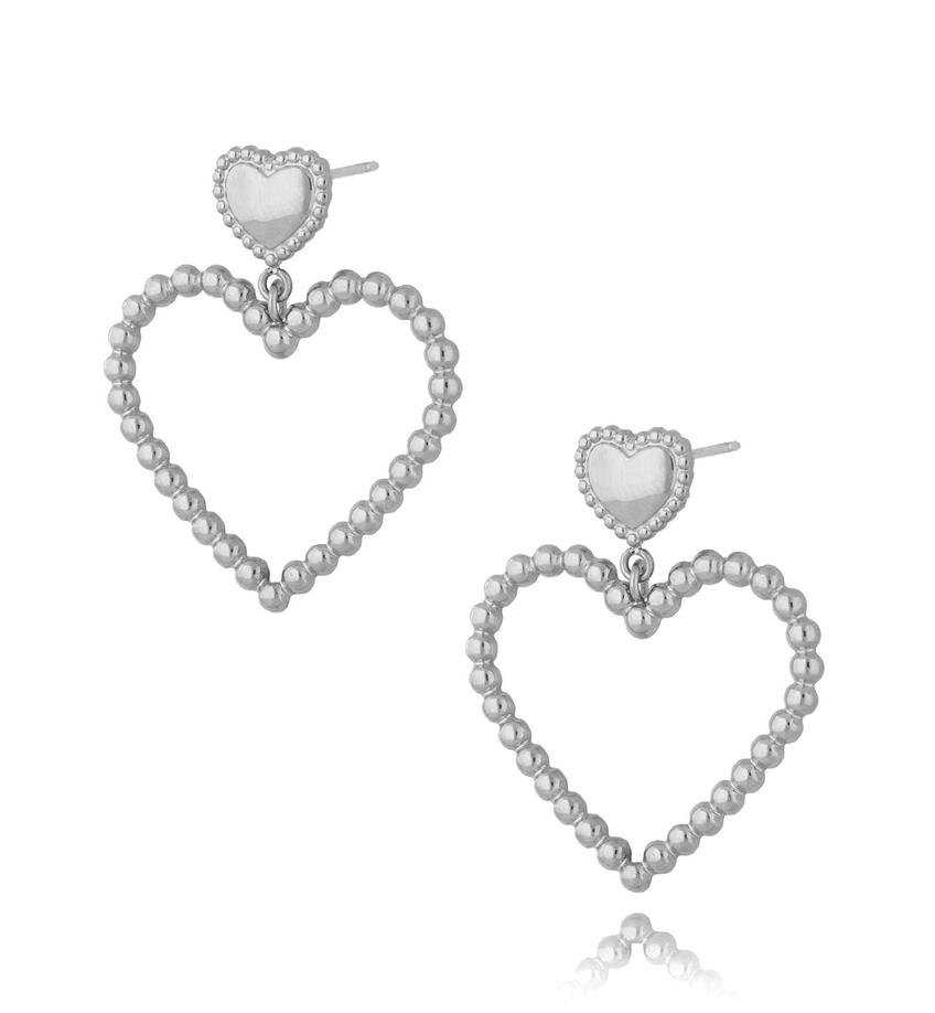 Kolczyki serca srebrne Sweet Love KSA0389
