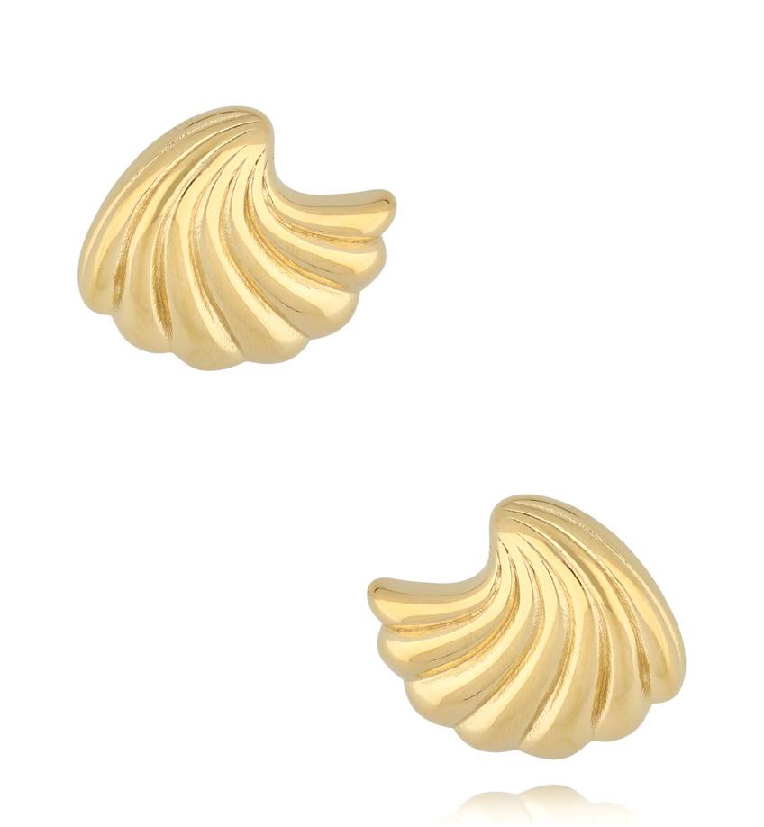 Kolczyki muszle złote Shell of Serenity KSA2037