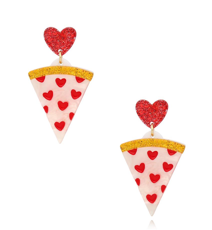 Kolczyki z pizzą i serduszkami Pizza Lover KZA0208