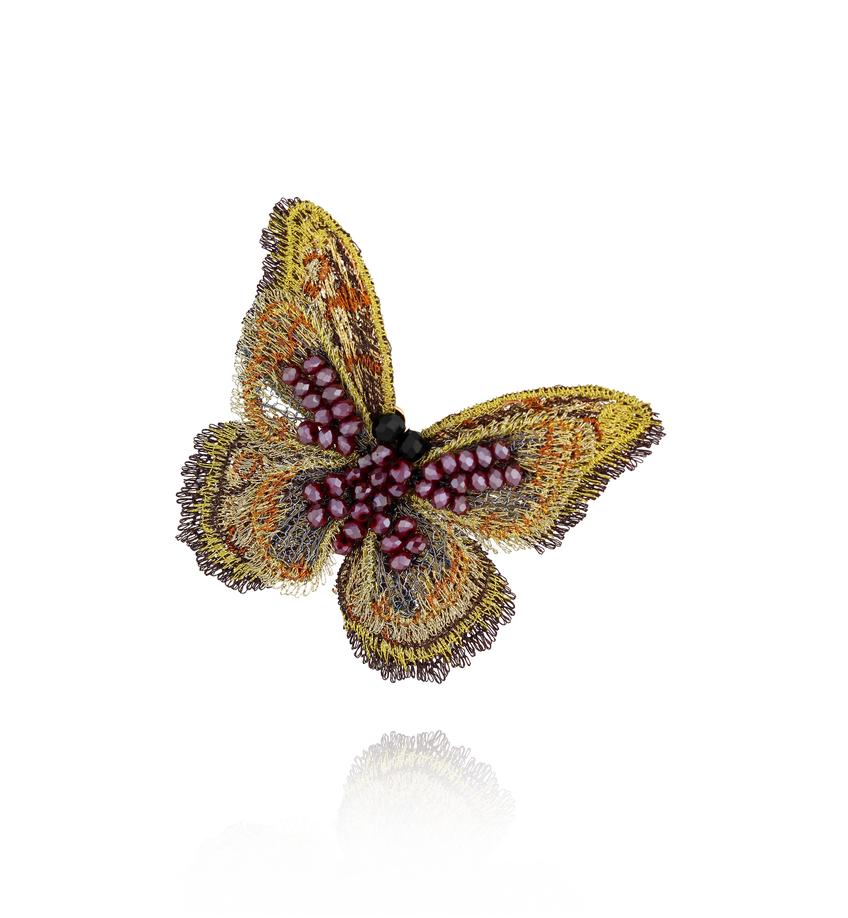 Broszka ze złotylem motylem Forest Butterfly BRSS0112
