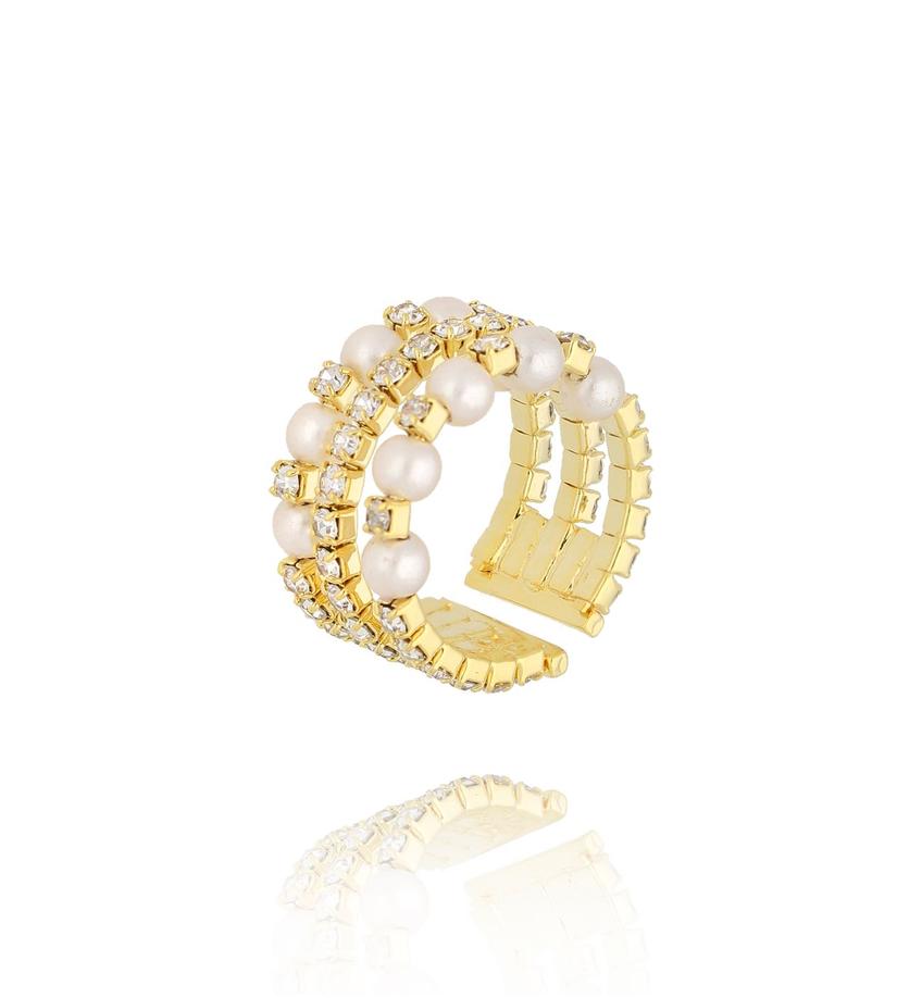 Pierścionek z perłami Golden Sands PPE0080
