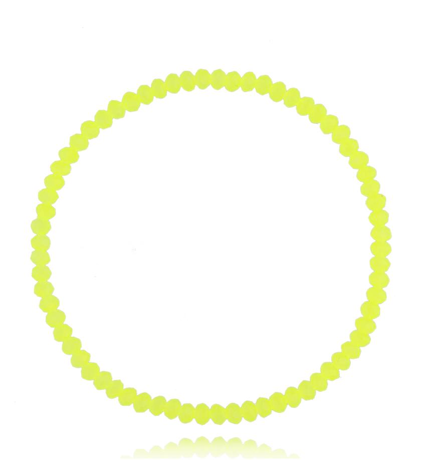 Bransoletka z zielonymi neonowymi kryształkami Luminous Crystal 3 mm BCY0259