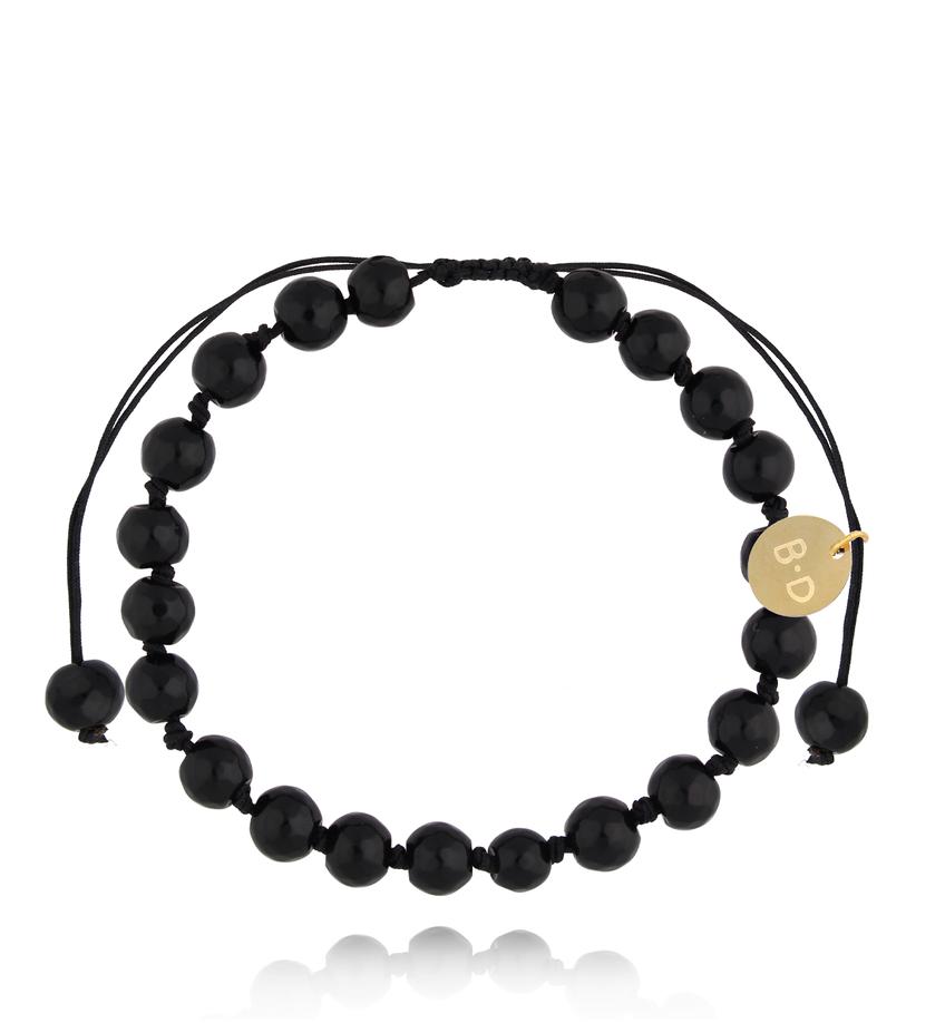Bransoletka z czarnymi jadeitami Jade BSH0157