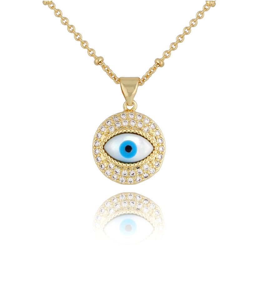 Naszyjnik złoty z okiem Evile Eye NRG0459