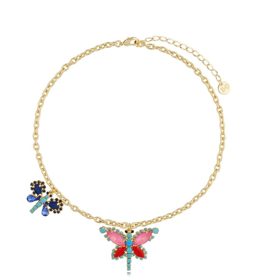 Naszyjnik z motylami Blue Butterfly NMI0202