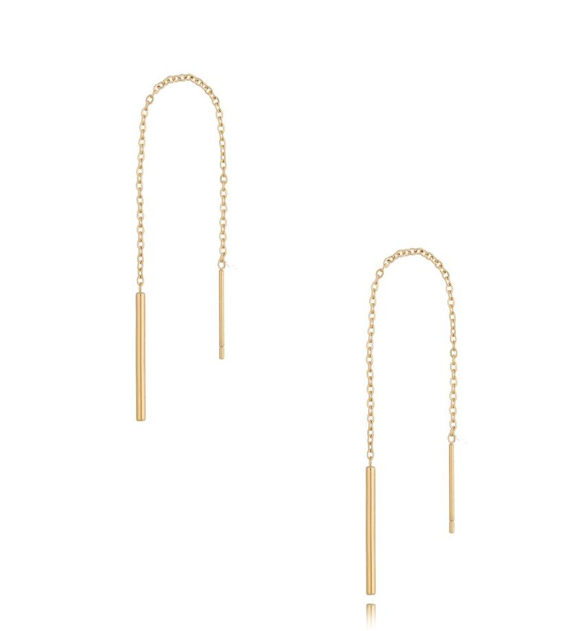 Kolczyki złote przekładane Sticks KSA0746