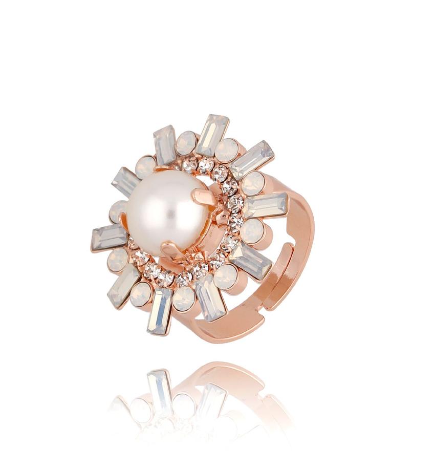 Pierścionek z kryształkami Pearl Ball PPE0068