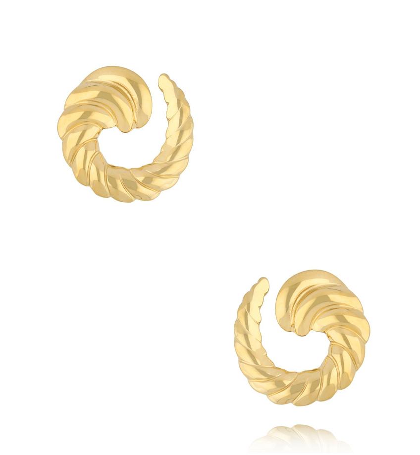 Kolczyki spirala złote Spiral Hoop KSA2118