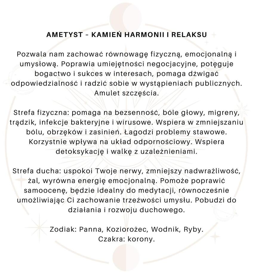 Bransoletka srebrna z ametystem HARMONY BGE0005