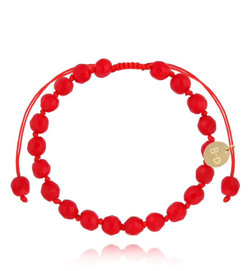 Bransoletka z czerwonymi jadeitami Jade BSH0154