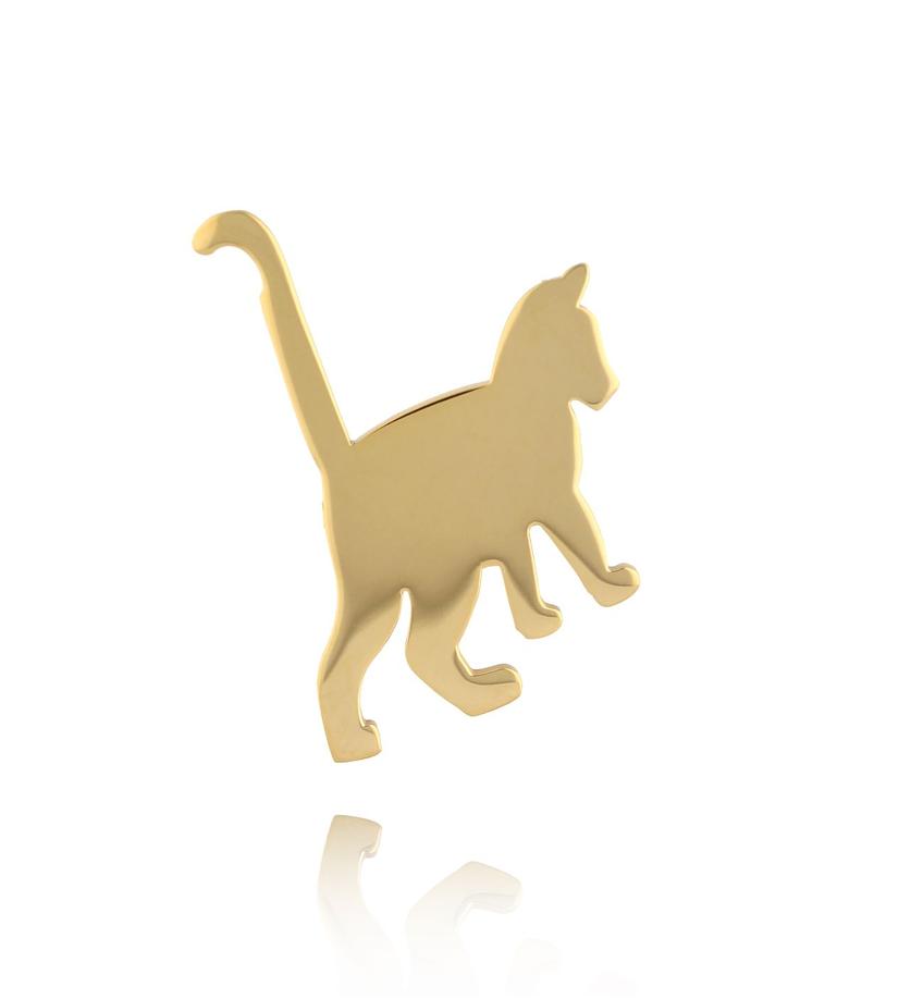 Broszka złota z kotkiem Minou BRSA0004