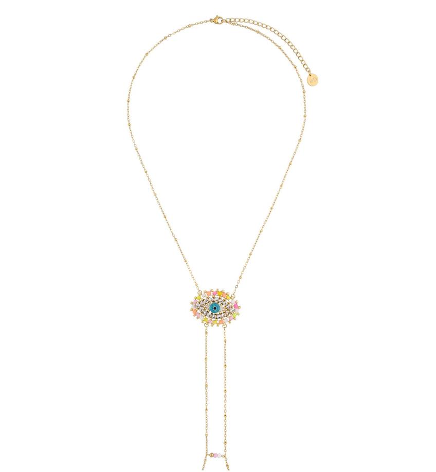 Naszyjnik na ciało bodychain kolorowy z okiem Sunset Gaze NBI0026