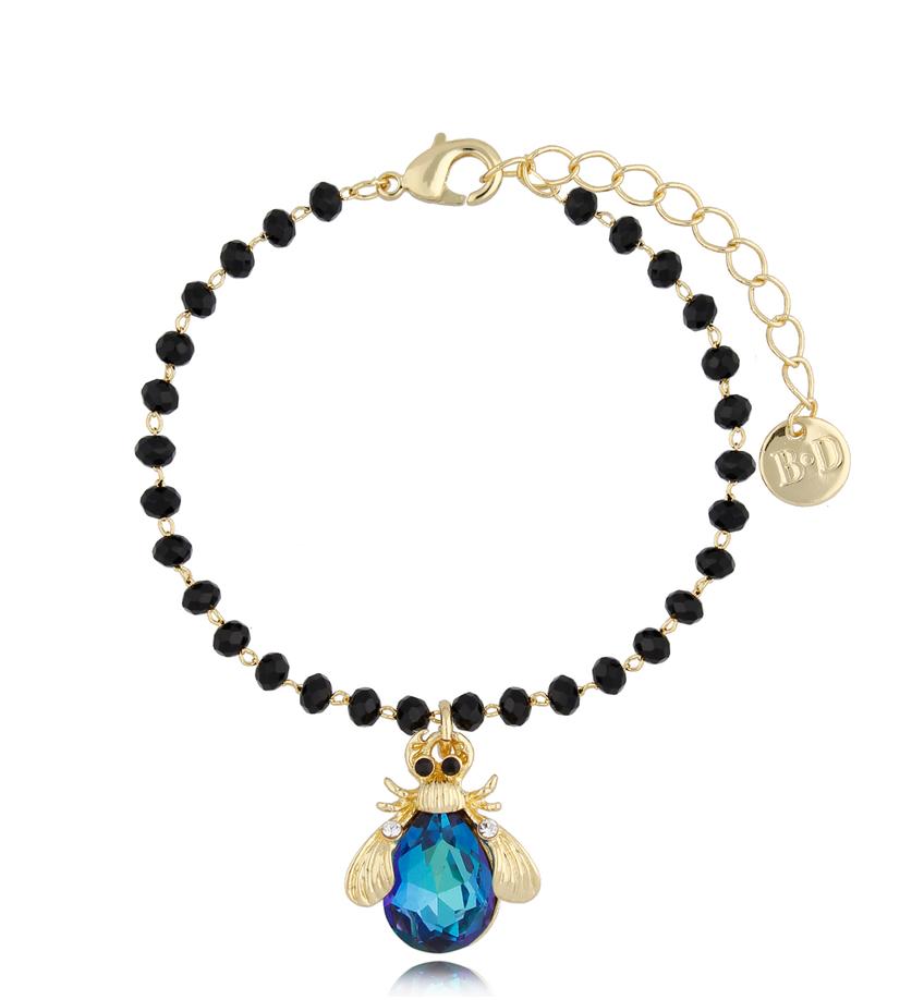 Bransoletka z niebieskim owadem Midnight BMI0118