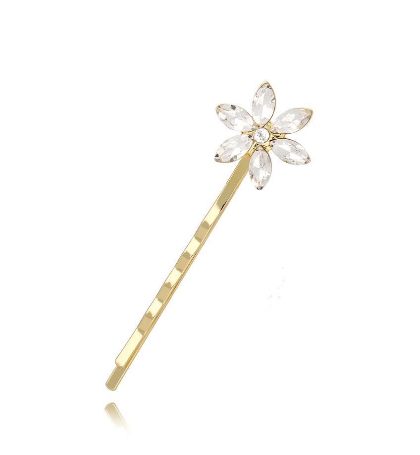 Wsuwka do włosów z transparentnym kwiatuszkiem Flor SSS0015