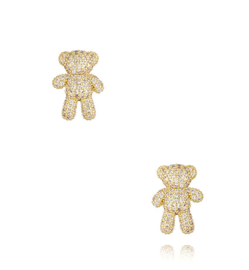 Kolczyki ze złotymi misiami Bears KSS1382