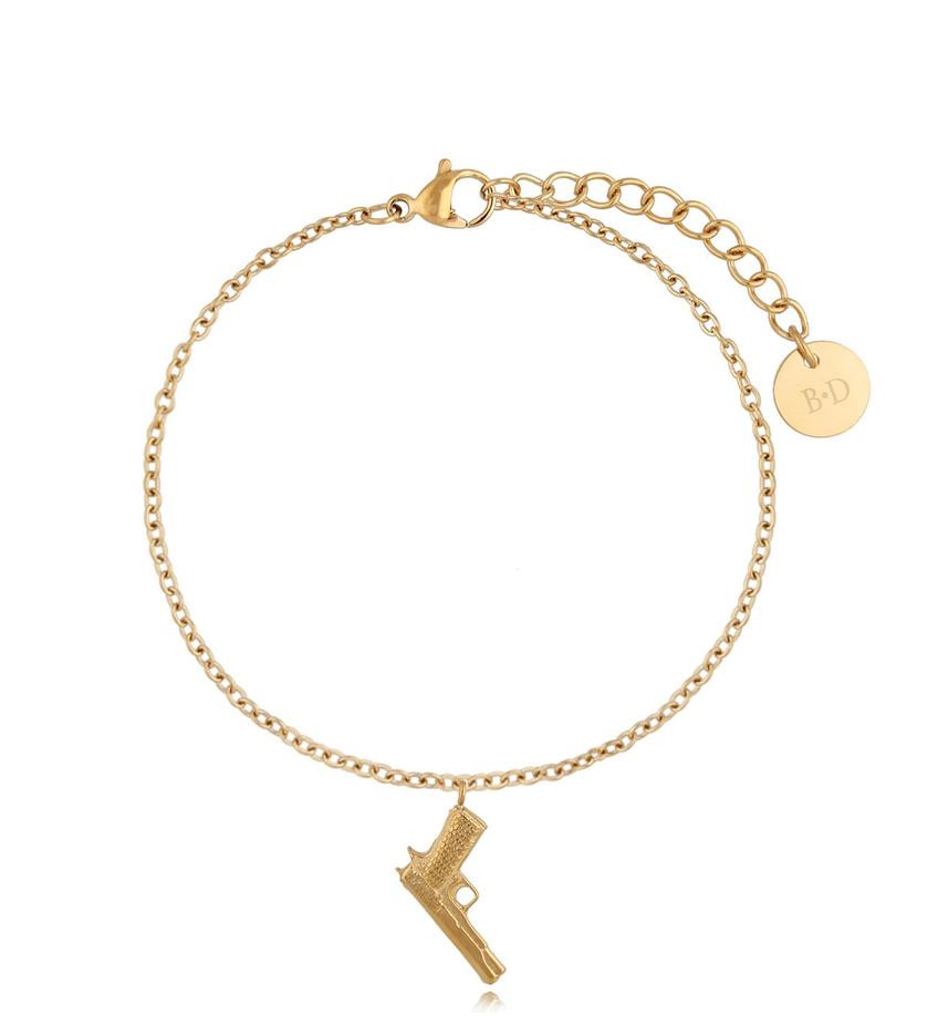 Bransoletka złota z pistoletem Gold Gun BSA0408