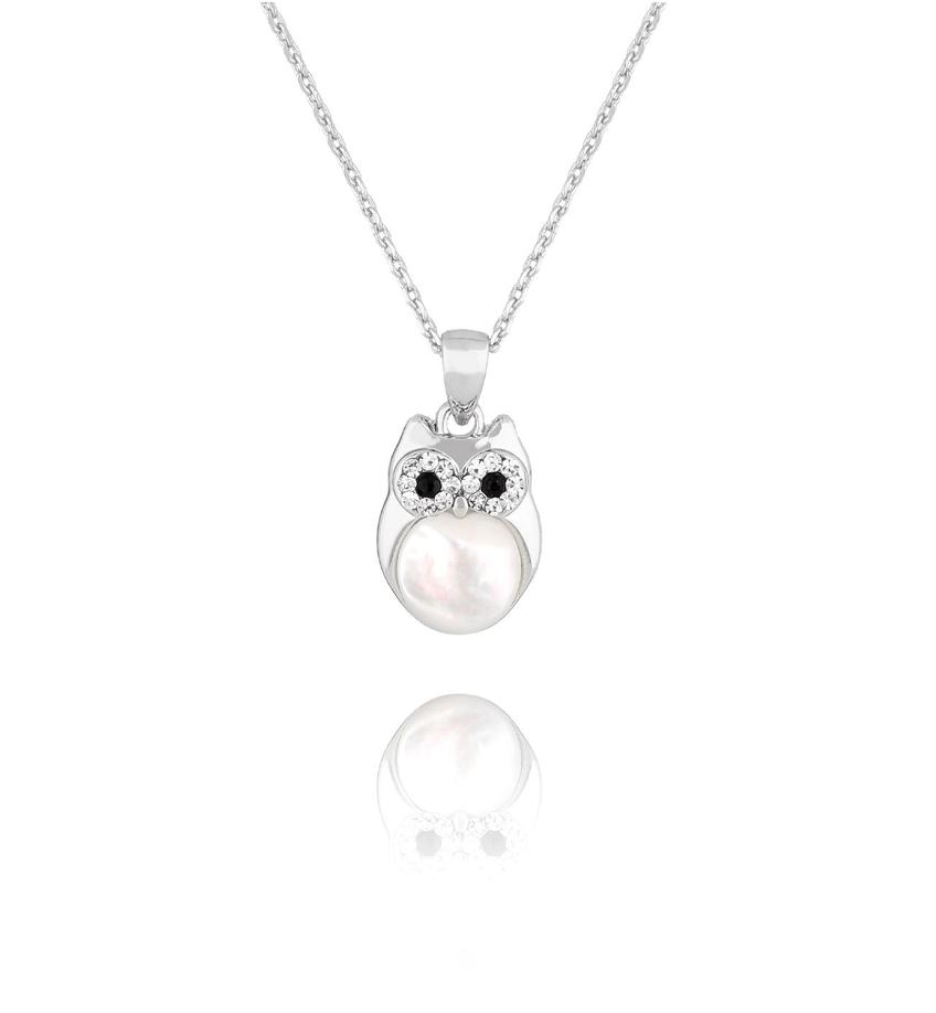 Naszyjnik srebrny z sową Glam Charms NS0284