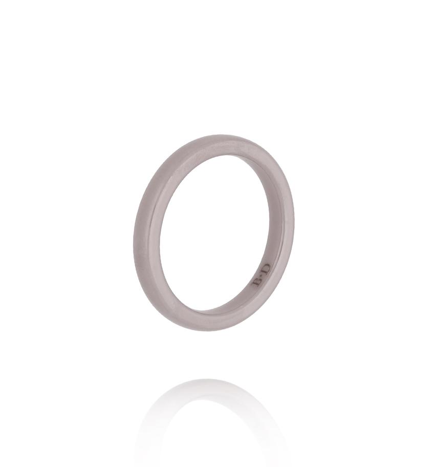 Obrączka z ceramiki cappuccino cienka PFE0113