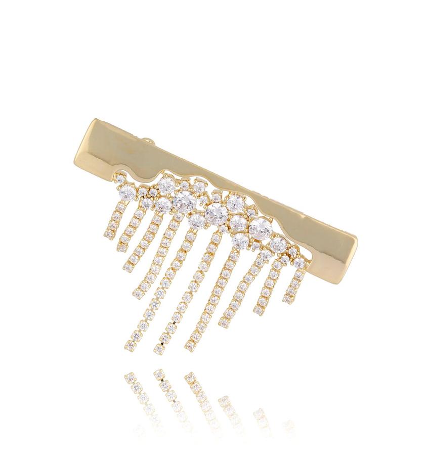 Broszka złota z cyrkoniami Luxury Gold BRRG0009