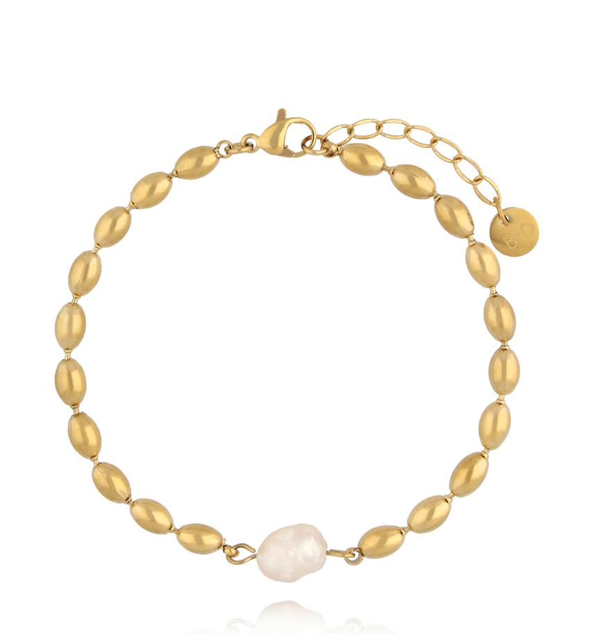 Bransoletka z perłą złota BSY0349