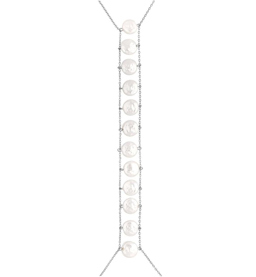 Naszyjnik na ciało z perłami body chain Trinidad NSA0747